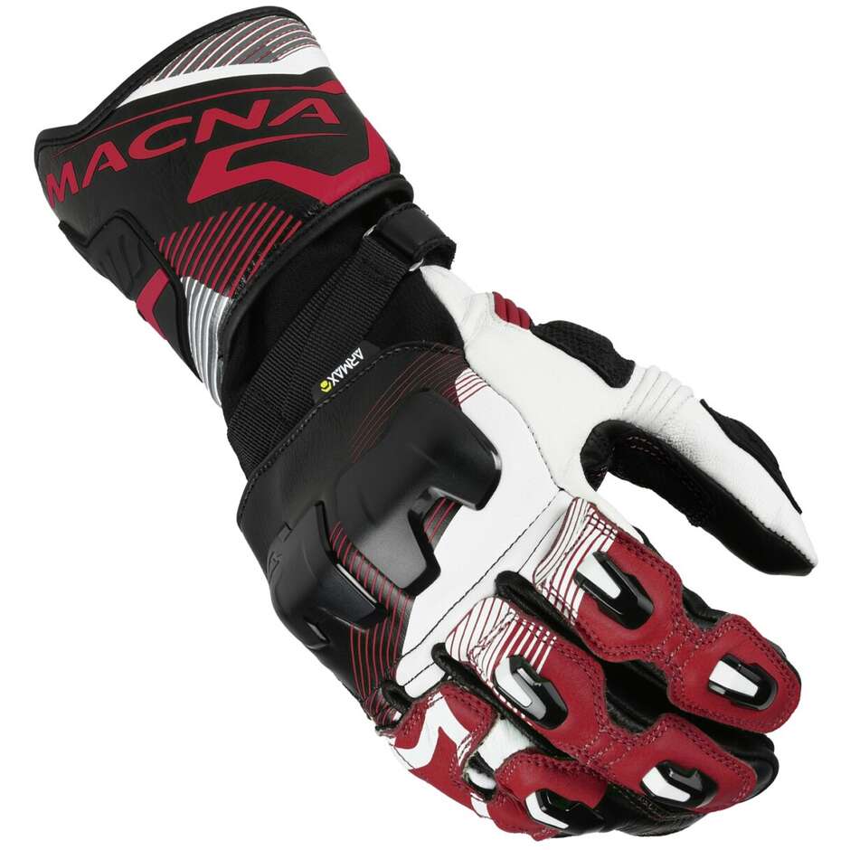 Gants moto Macna Powertrack 2.0 noir rouge blanc