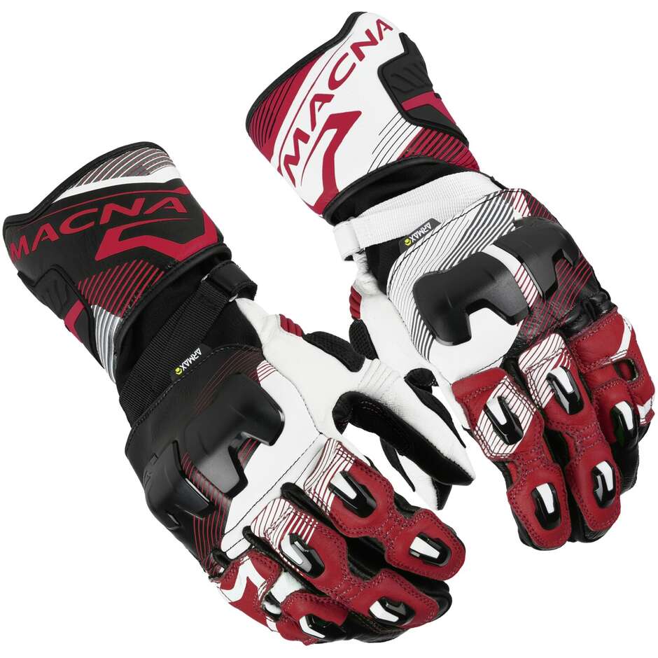 Gants moto Macna Powertrack 2.0 noir rouge blanc