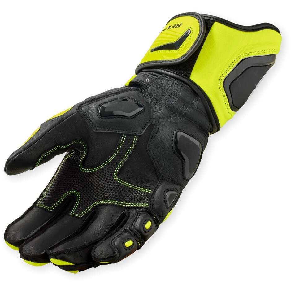 Gants moto Rev'it Jerez 4 Jaune fluo Noir