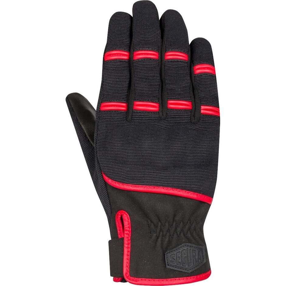 Gants moto Segura PALMER Noir Rouge