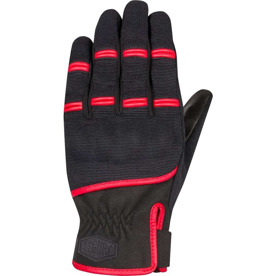 Gants moto Segura PALMER Noir Rouge