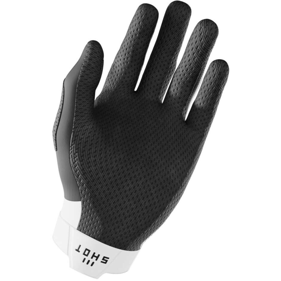 Gants Moto Shot LITE PRO Cross Enduro Noir Blanc