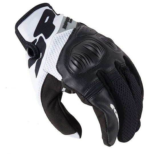 Gants Moto Spidi FLASH-R EVO Summer Fabric Noir Blanc