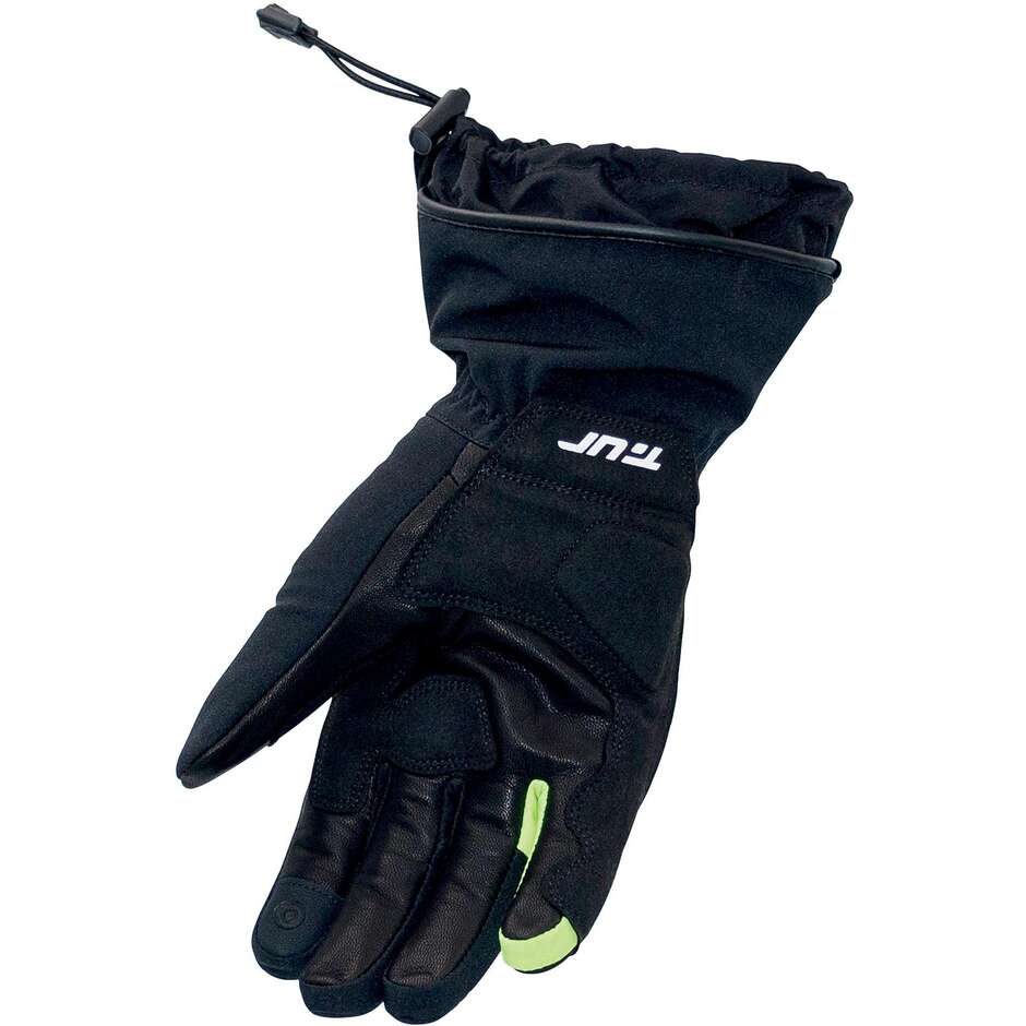 Gants Moto T-UR T924HU G-TWO PRO HYDROSCUD Noir Jaune Fluo