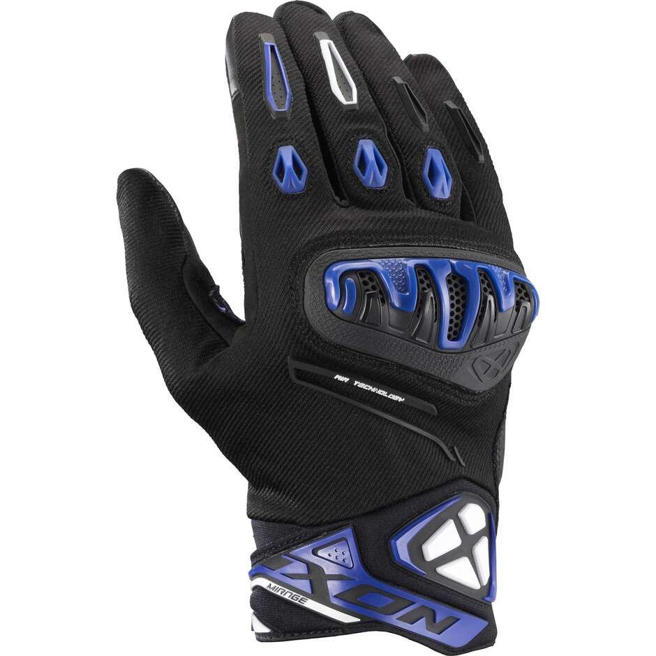 Gants moto été Ixon MIRAGE AIR Noir Bleu
