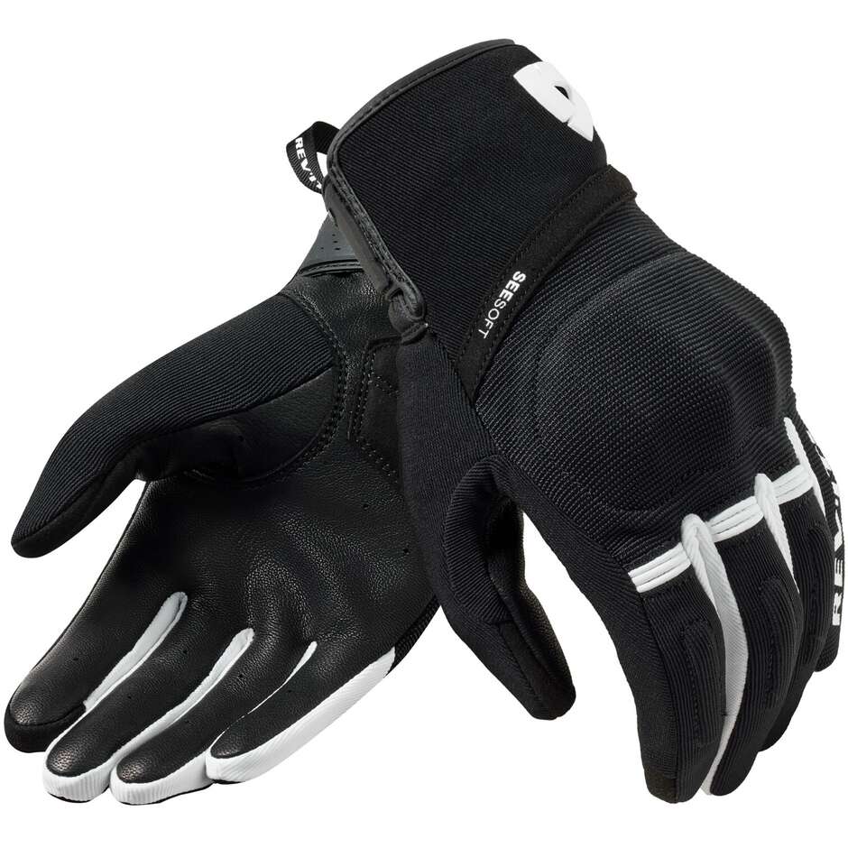 Rev'it MOSCA 2 Sommer Motorradhandschuhe Schwarz Weiß