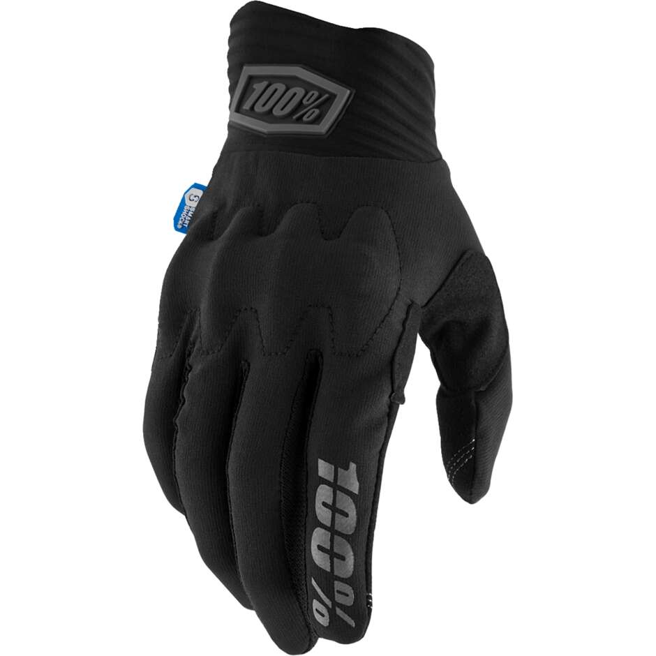 Gants VTT Moto Cross Enduro 100% COGNITO Noir