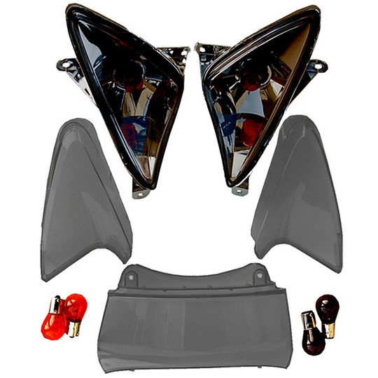 Gems Arrows + Stop Squares Kit "Fumè" For Yamaha TMAX + Lamps From 2001 to 2007