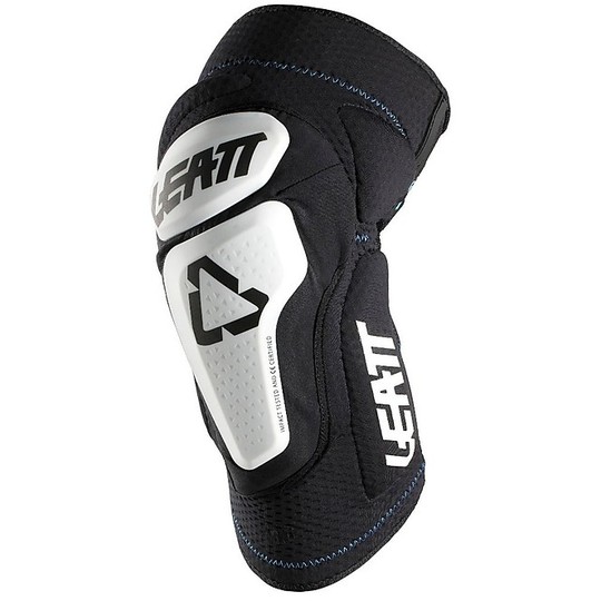 Leatt Genouillères VTT 3DF 5.0 ZIP Blanc/Noir | Maciag Offroad