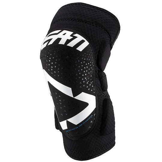 Genouillère Enduro Moto Cross Leatt 3DF 5.0 Blanc Noir