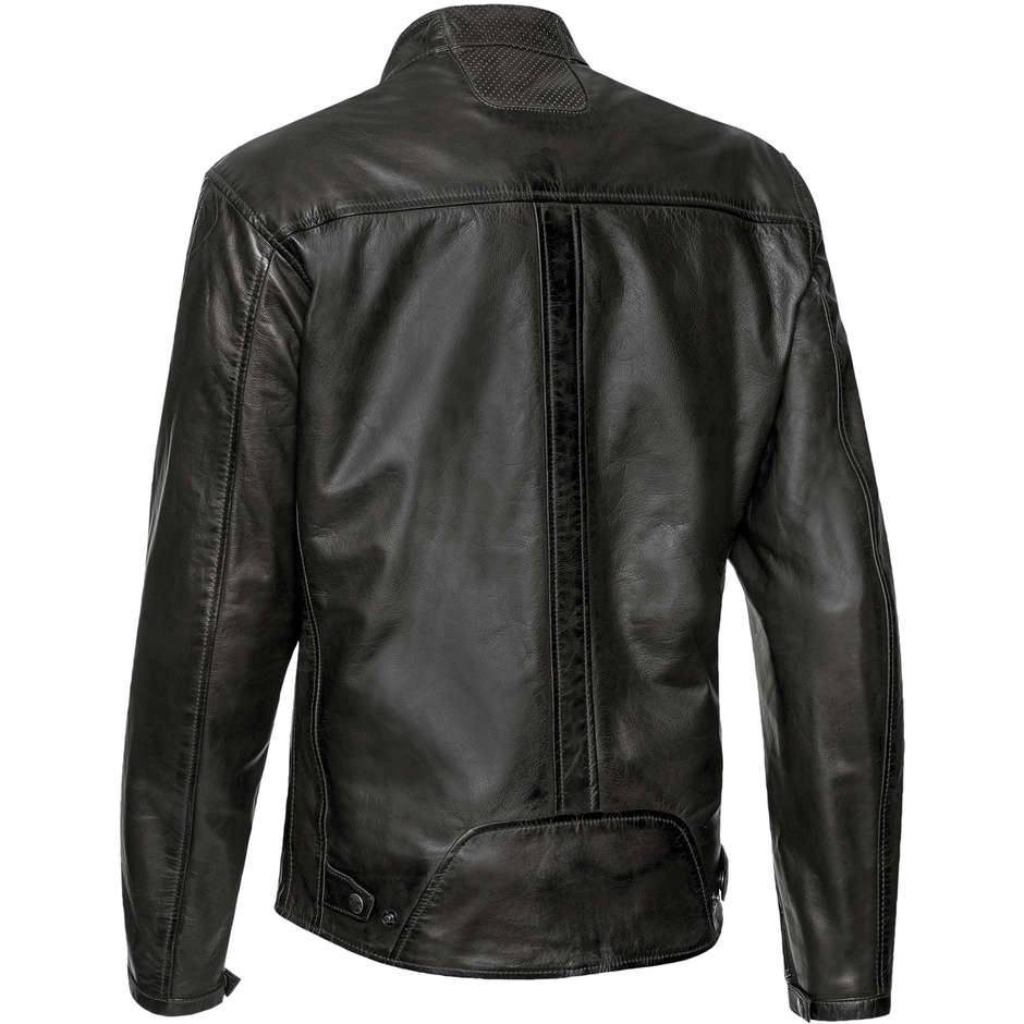 Genuine Leather Biker Jacket Ixon Model CRANK Black