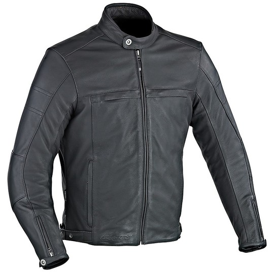 Genuine Leather Moto Jacket Ixon Copper Slick Black