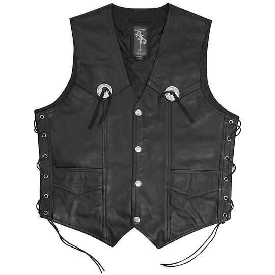 Genuine Leather Motorcycle Vest Custom In Model A-Pro Gambler