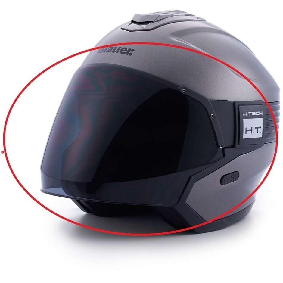 Getöntes Visier 80% Blauer für Helm SOLO - HACKER (XS-SM-M1)
