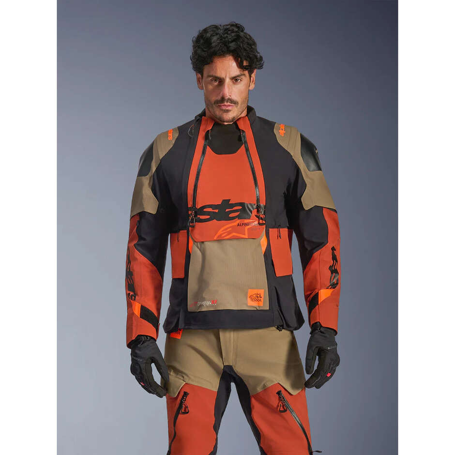 Giaca moto tecnica Alpinestars HALO PRO Drystar XF Laminated Rosso Nero