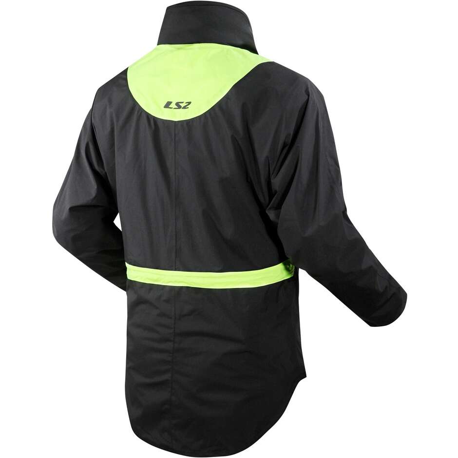 Giacca Antipioggia Moto Ls2 X-RAIN Nero H-V Giallo
