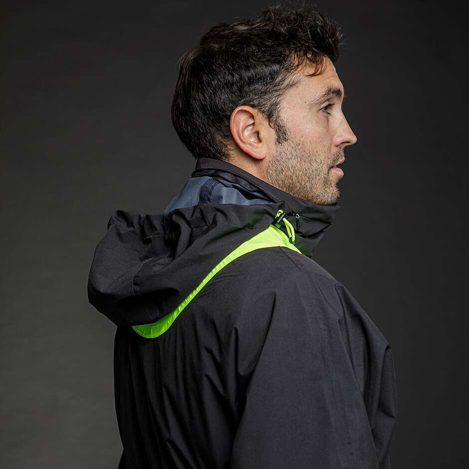 Giacca Antipioggia Moto Ls2 X-RAIN Nero H-V Giallo