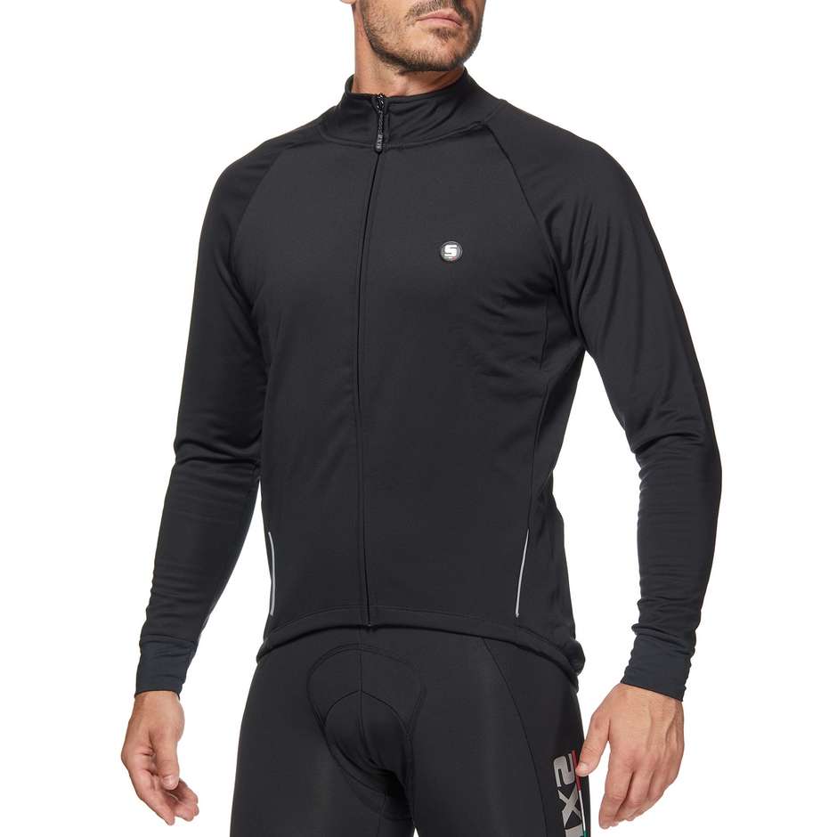 Giacca Ciclismo Invernale Estremo Sixs Softshell Twister Nera