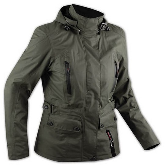 Giacca Donna Moto In Tessuto American Pro PARIS Lady Verde