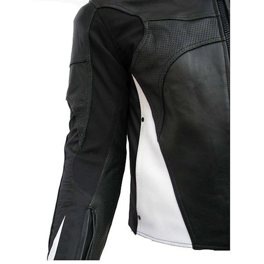 Giacca Giubbotto Moto In Pelle Giudici Modello Diablo Sport