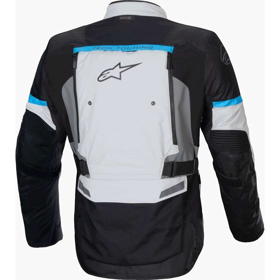 Giacca Moto Alpinestars BOGOTA' PRO DRYSTAR Grigio Ghiaccio Nero Cyan