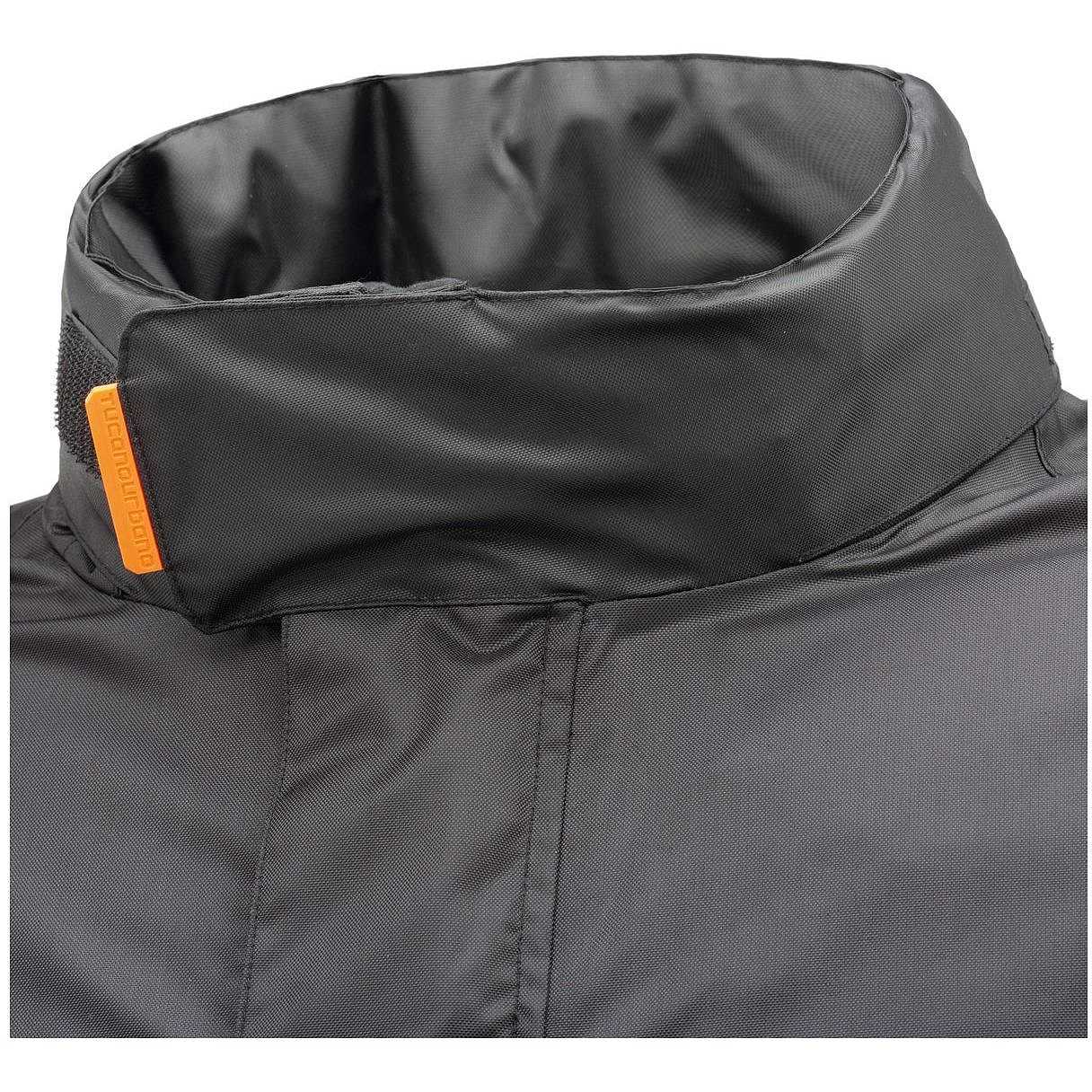 Tucano Urbano Set Diluvio Day - Veste Et Pantalon De Pluie Imperméables Mixte, Noir Et Jaune Fluorescente, DPI CE Catégorie 1