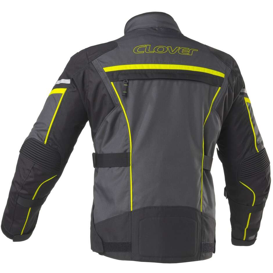 Giacca Moto Clover HYPERBLADE WP Giallo Grigio Scuro Nero