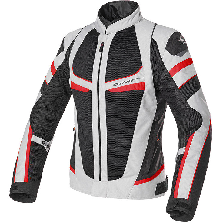 Giacca Moto RAINJET 2 WP MESH Grigio Rosso Nero taglia M