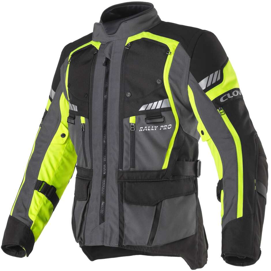 Giacca Moto Clover RALLY PRO WP Nero Giallo