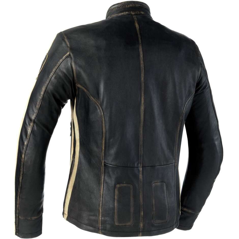 Giacca Moto Clover REBEL 2 Nero Marrone