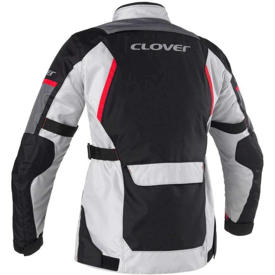Giacca Moto Clover SCOUT 4 WP Nero Grigio Rosso