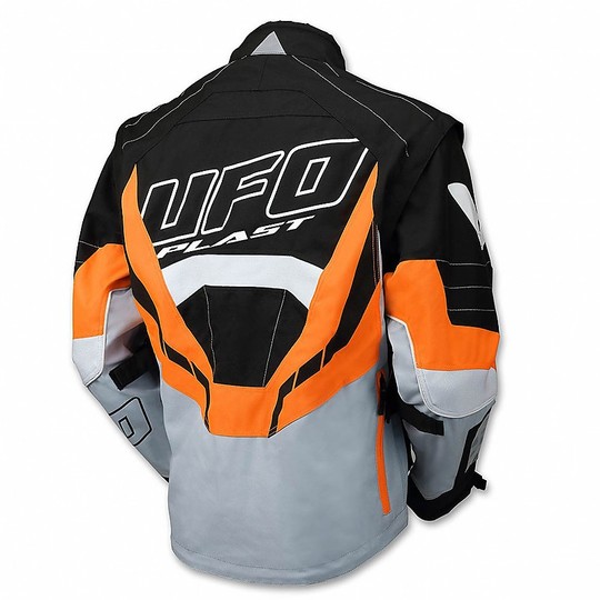 Giacca Moto Cross Enduro Ufo Jacket Con Maniche Staccabili Arancio