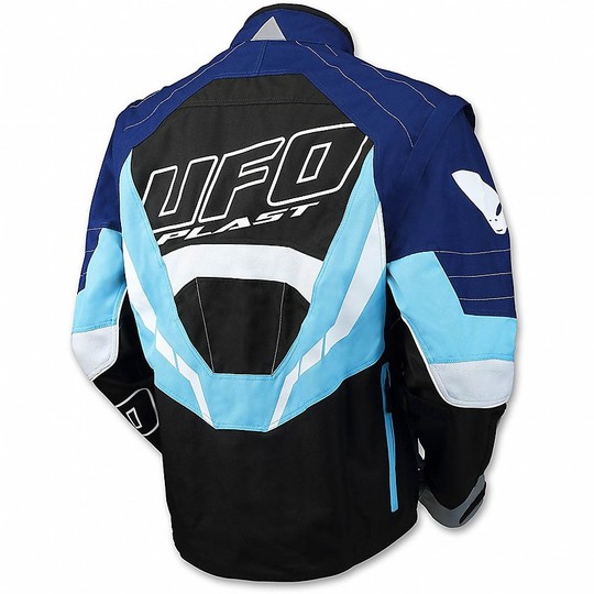 Giacca Moto Cross Enduro Ufo Jacket Con Maniche Staccabili Blu