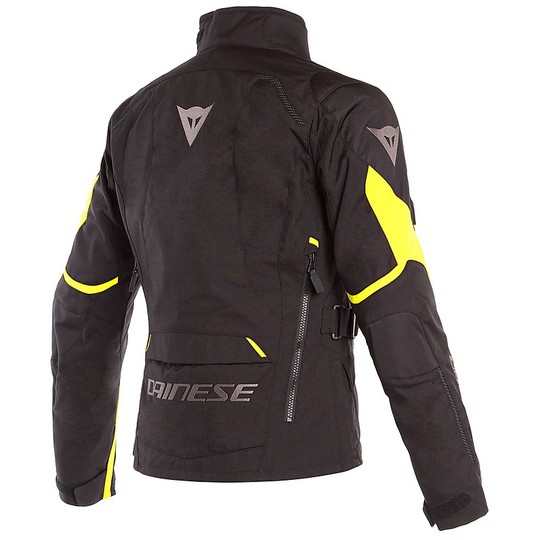 Giacca Moto da Donna In Tessuto D-Dry Dainese TEMPEST 2 LADY D-DRY Nero Giallo Fluo