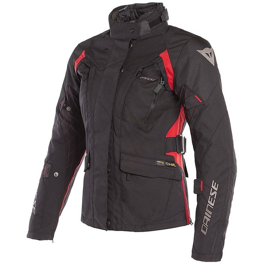 Giacca Moto da Donna In Tessuto D-Dry Dainese X-TOURER LADY D-DRY Nero Rosso