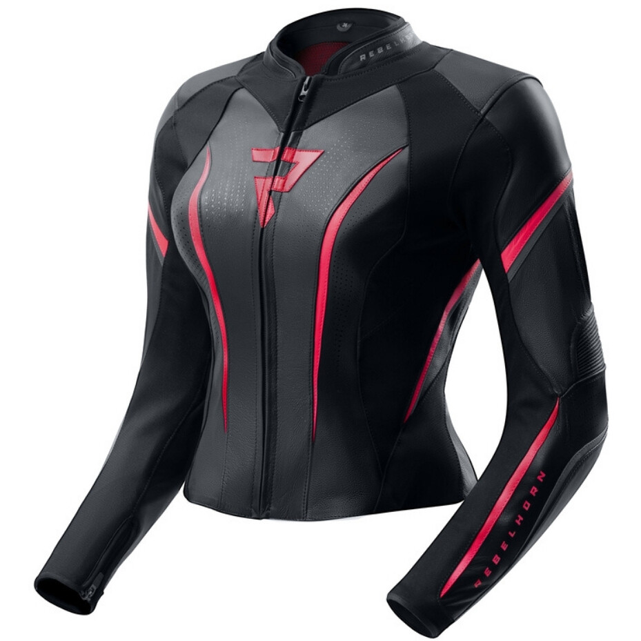 Giacca Moto da Donna Rebelhorn DIVA ST Nero Rosa