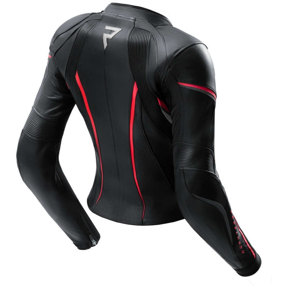 Giacca Moto da Donna Rebelhorn DIVA ST Nero Rosso Bianco