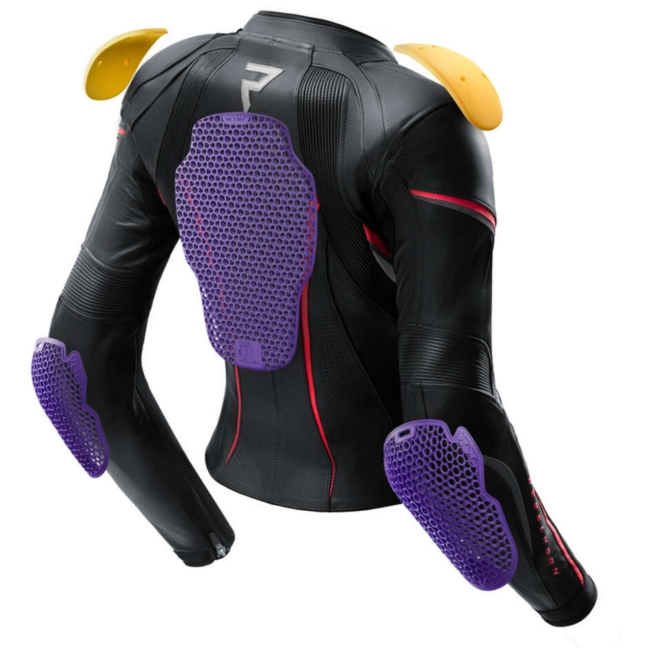 Giacca Moto da Donna Rebelhorn DIVA ST Nero Rosso Bianco