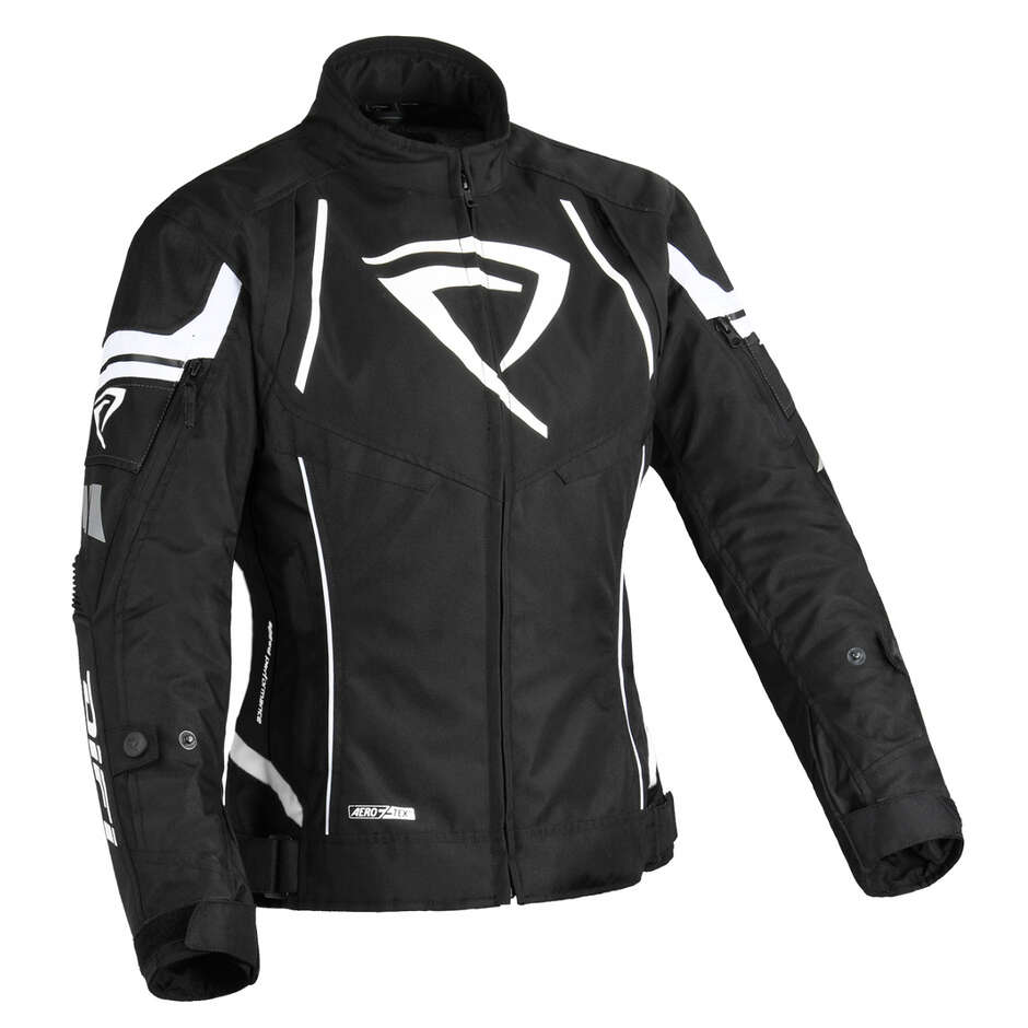 Giacca Moto DIFI Estoril Donna Aerotex Nero Bianco