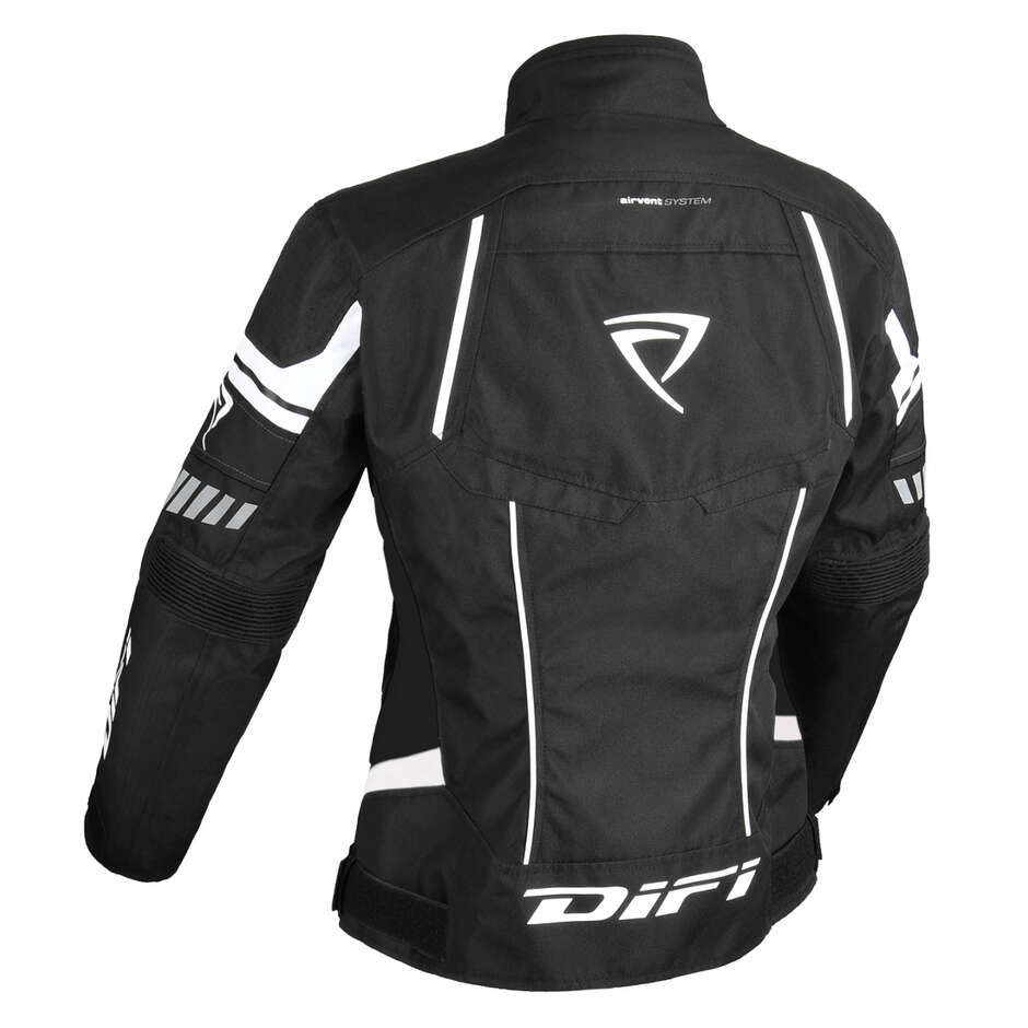 Giacca Moto DIFI Estoril Donna Aerotex Nero Bianco