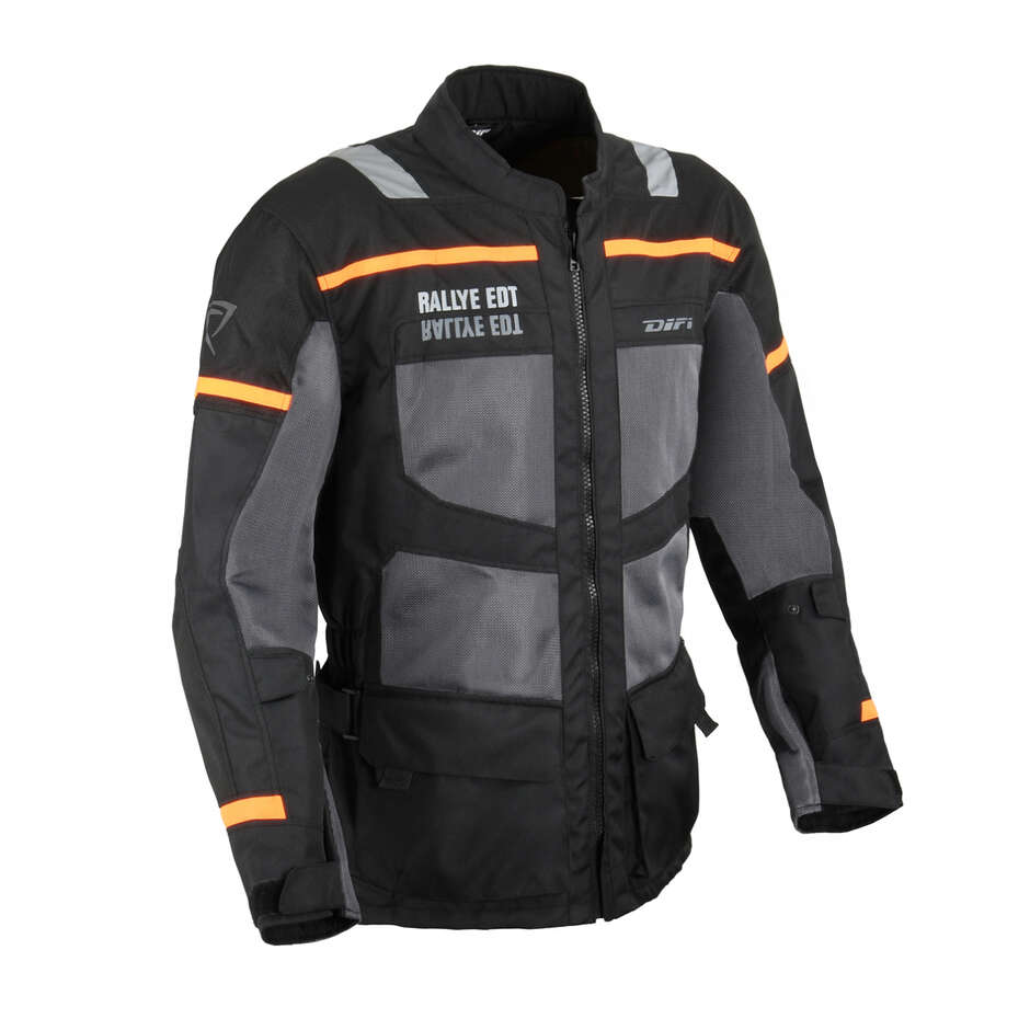 Giacca Moto DIFI Kalahari Air Nero Arancio