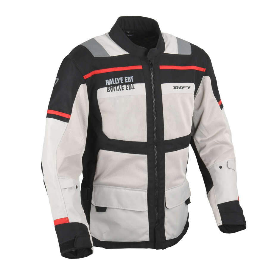 Giacca Moto DIFI Kalahari Air Nero Grigio Rosso