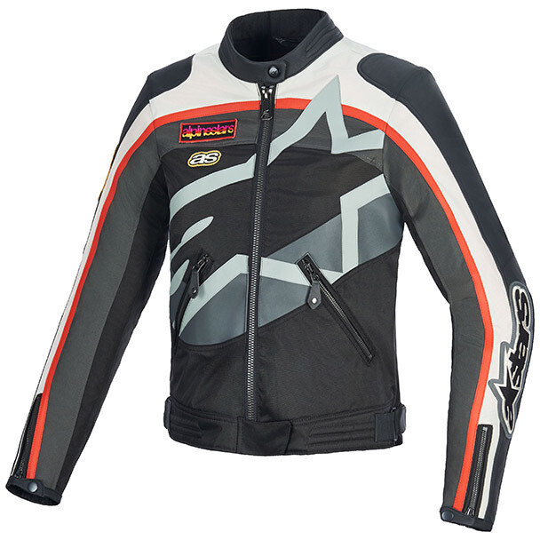 Giacca Moto Donna Idles Bianco Nero Rosso Flame taglia M