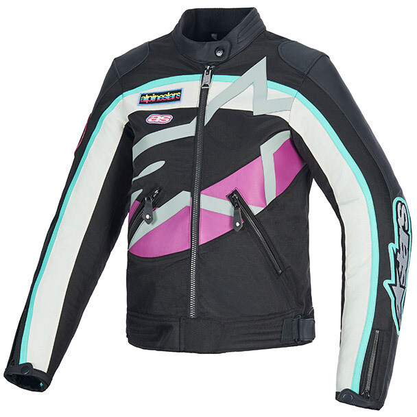 Giacca Moto Donna Idles Bianco Nero Viola taglia XS