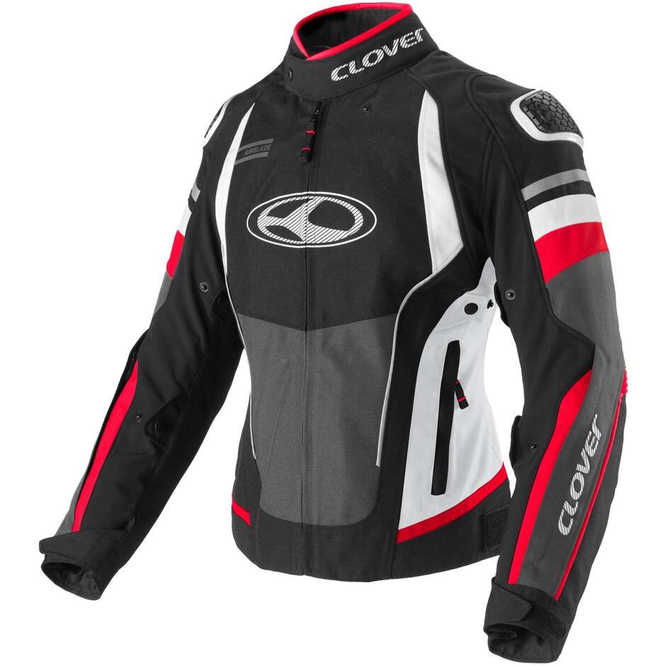 Giacca Moto Donna AIRBLADE 5 LADY Bianco Rosso Nero taglia S