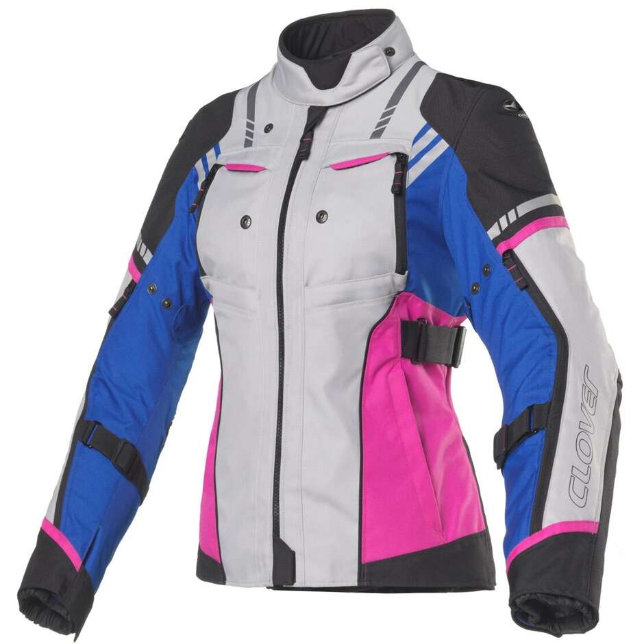 Giacca Moto Donna HYPERBLADE WP LADY Blu Fucsia Grigi taglia L
