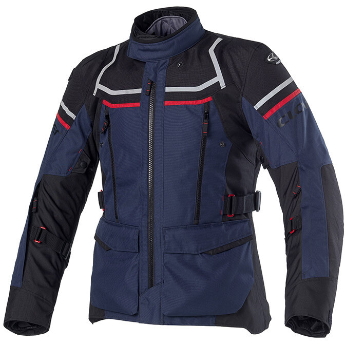 Giacca Moto Donna OUTLAND 2 LADY WP Blu Rosso Nero taglia L