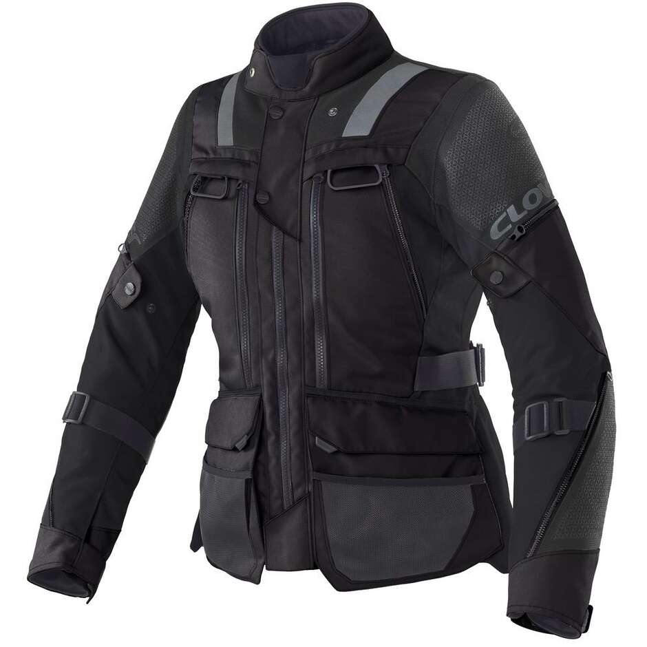 Giacca Moto Donna Clover OUTLAND 3 LADY WP nero