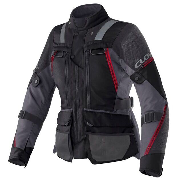 Giacca Moto Donna OUTLAND 3 LADY WP rosso nero taglia XS