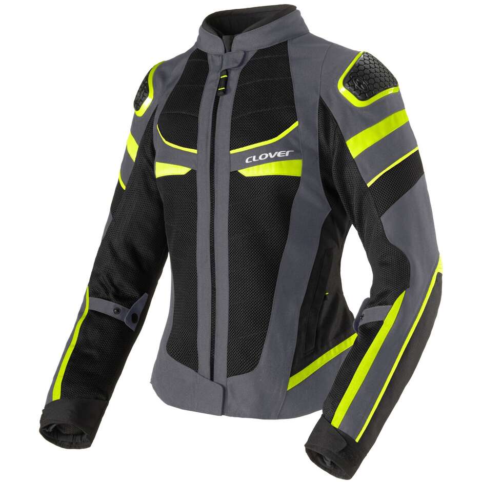 Giacca Moto Donna RAINJET 3 LADY WP Giallo Grigio Scu taglia L